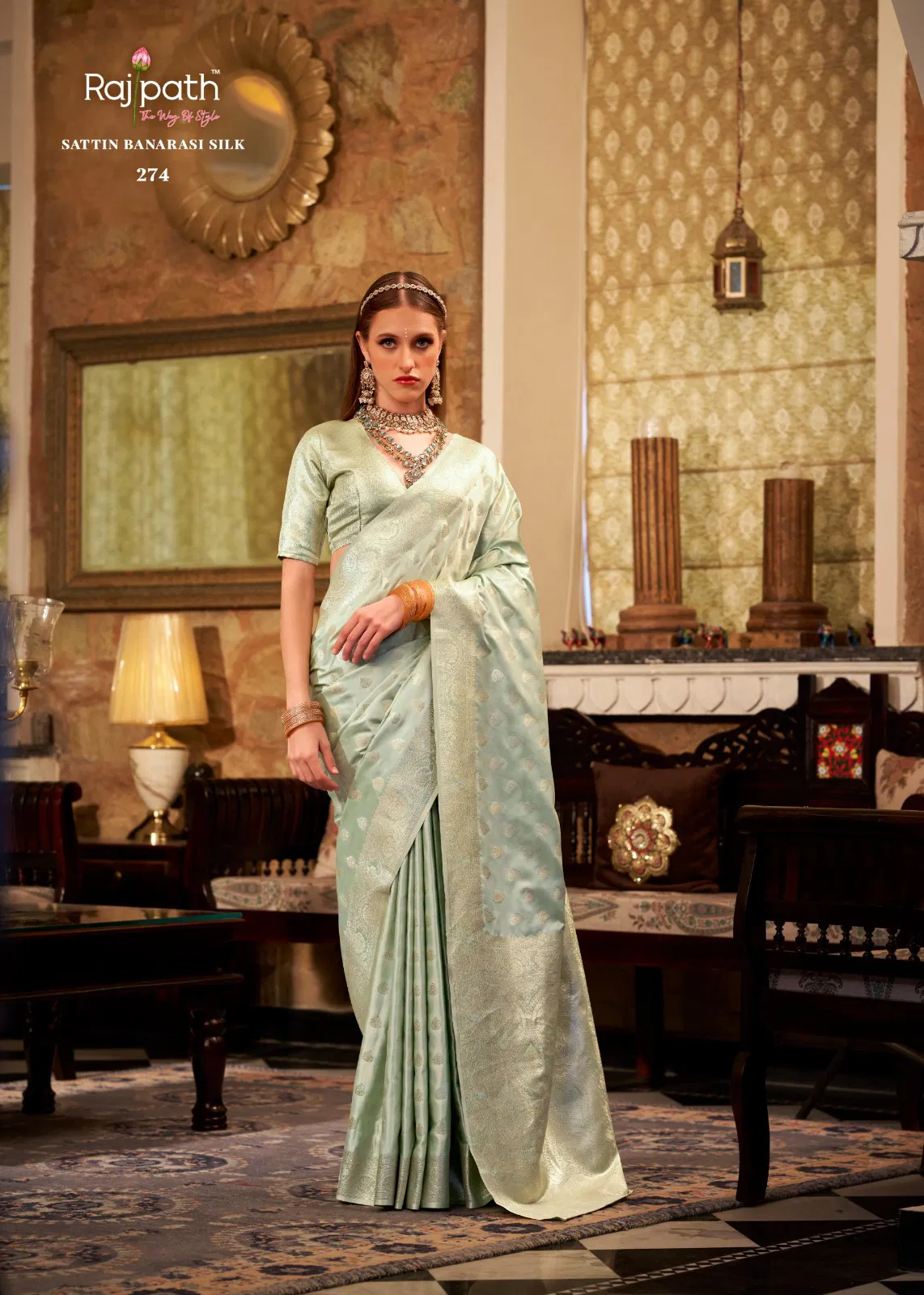 Shella Gold By Rajpath Soft Sattin Silk Saree Wholesale Clothing Suppliers In India